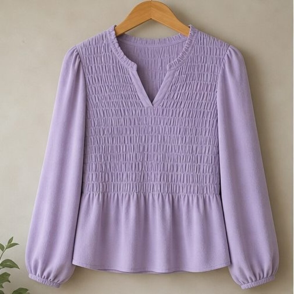 Lilac Lace Trim Top